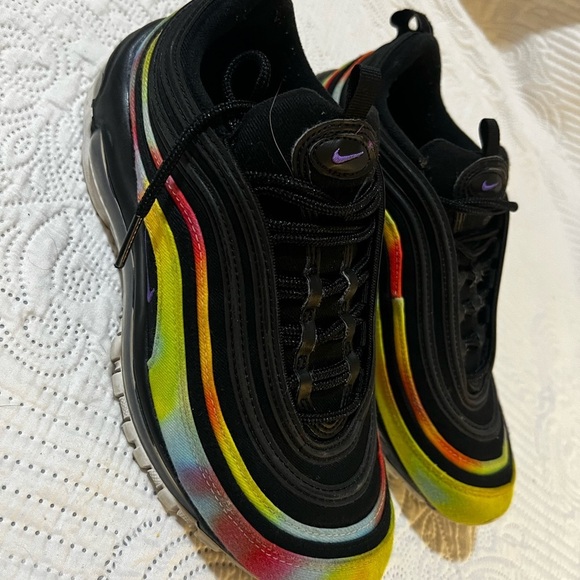 Nike Air Max 97 Tie Dye Black Multi-Color CK0841-001 Sneakers Mens Size 7 - Picture 6 of 13